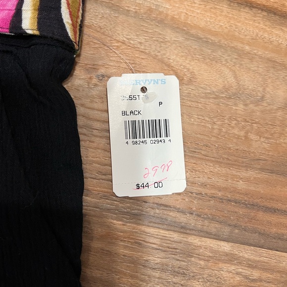 NWT Vintage Fritzi California Floral/Black Blouse (Size S)/Pants (Size M) Set - Picture 4 of 13